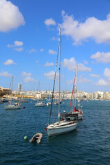 Obraz premium Sliema is a town located on the northeast coast of Malta in the Northern Harbour District. It is a major residential and commercial area