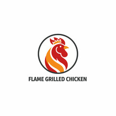 Obraz premium fried chicken logo