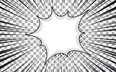 Abstract comic background with halftone effect. Vector illustration.