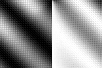 Line Halftone Overlay with Variable Width Stripes and Retro Engraving Texture on Transparent Background