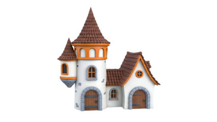 Cartoon Castle with Turrets