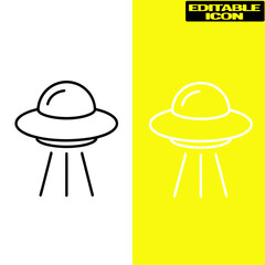 Classic ufo illustration isolated on transparent background