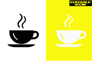 Simplified coffee cup designs isolated on transparent background