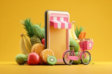 Food delivery app with fresh produce