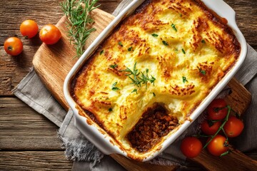 Meatless Shepherd's Pie with Lentils and Vegetables