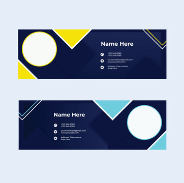 professional email signature card tamplate creative modern design