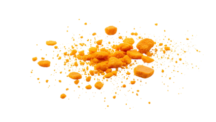 Pile of Orange Powder on White Background