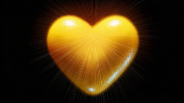 A Radiant Heart Symbol Shines Brightly Against a Dark Background, Emitting Warmth and Light in a Captivating Display of Love and Positivity, Inspiring Joy and Connection.