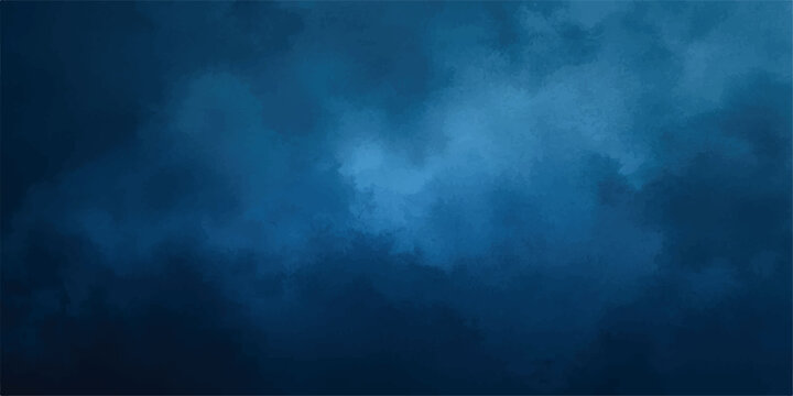 Abstract Dark blue grunge background with rough concrete texture, scratches, and faded paint. Softly lit center and dark edges with a moody, creating a cold and desolate feeling, with empty space.