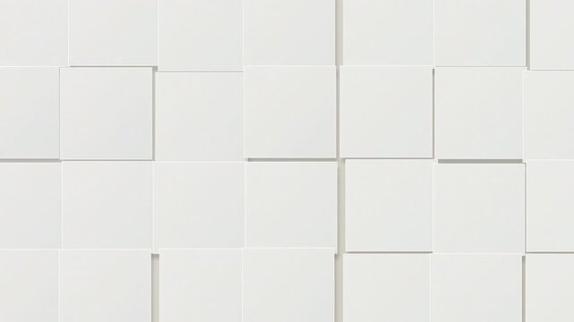 Abstract white tile pattern creates a dynamic, geometric visual effect