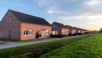 Obraz premium Repetitive neighborhood houses 