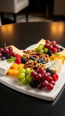 Heart-Shaped Cheese Platter Gourmet Style