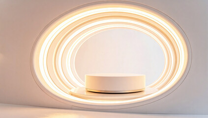 Modern Oval LED Ceiling Light with Warm Glow