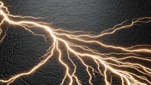 Glowing linear patterns resembling river paths 4K video. Softly glowing abstract river-like lines flowing across a dark textured surface.