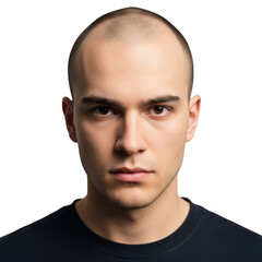 Obraz premium Portrait of a young man isolated on transparent background