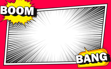 comic pop art background template