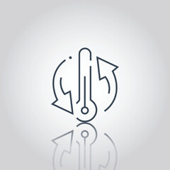 Temperature Regulation and Climate Control Cycle Icon