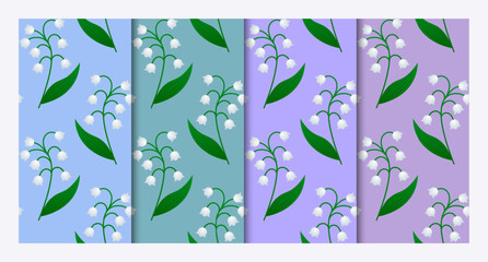Set of 4 Lily of the Valley Patterns