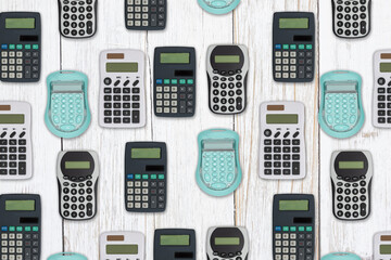 Calculator pattern background for finance and math