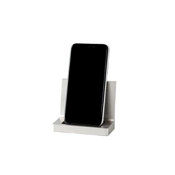 Modern Aluminum Smartphone Dock with Wireless Charging