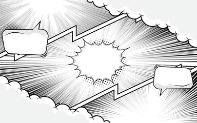 comic abstract scene page background