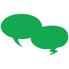green speech bubbles for comments or dialogue