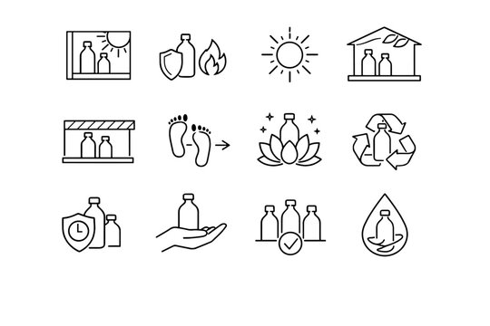 Vector direct eco from longevity move calm friendly care focus habit icon