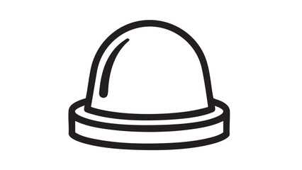 Simple line illustration of a service bell on a white background