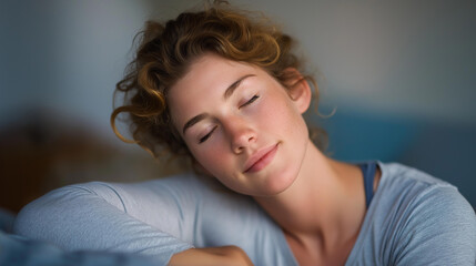 Recovery theme with individual taking mindful break, calm thoughts, body regeneration, emotional stability, self compassion, health focused routine and inner balance concept cinematic color