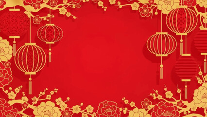 Chinese New Year Lanterns Decoration.