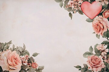 Romantic floral design, a perfect background for expressing love and affection