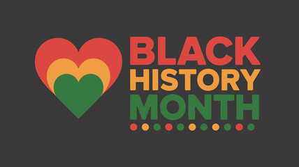 Celebrate Black History Month with Colorful Heart Design