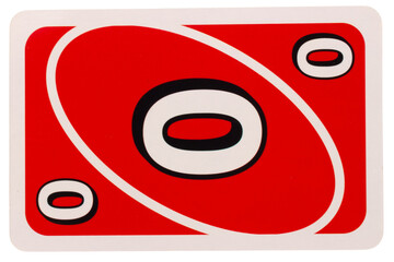 card play kid zero color red isolated on white background