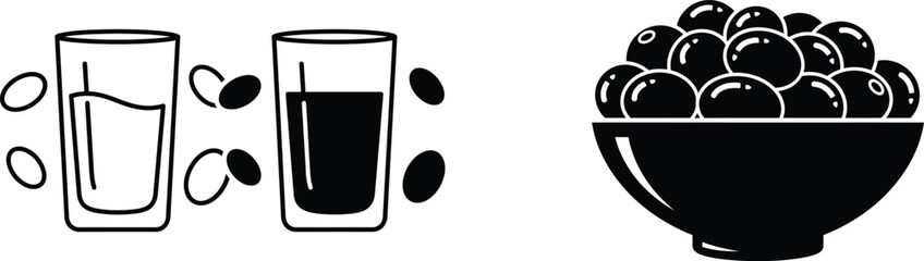 Olive oil extraction process and olives in a bowl