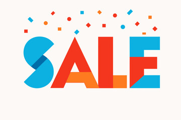 Cherry geometry sale bright cool orange geometric icon bold sharp blue extravaganza