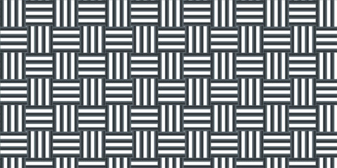 Vector seamless line design. Seamless geometric pattern with squares. Horizontal and vertical lines grid design. Minimal geometric stripes on a bright turquoise background.