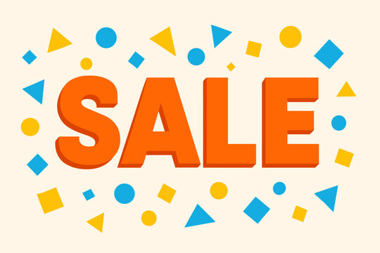 Key blue clean geometric detailing sale celebration orange vector icon minimal flat