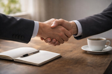 Business Partnership Agreement and Professional Handshake for Corporate Success