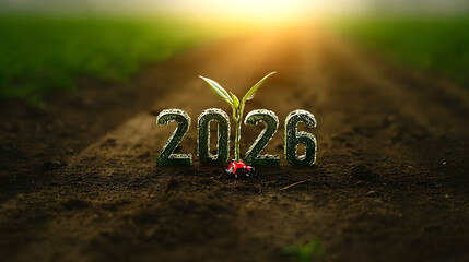 Successful new year 2026 with successful objectives in agriculture and business. Start 2026 new year with success, goals. goals and opportunities