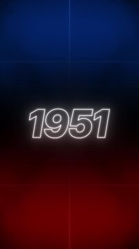 1951 Text Retro Style vertical