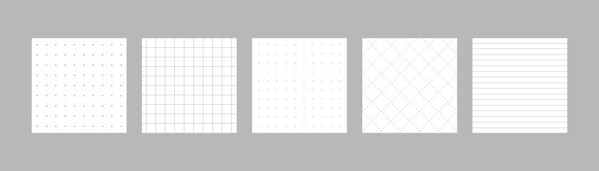 Printable diary sheet template. Seamless page pattern for vintage journal. Notebook and planner background. Simple Vector illustration.