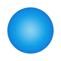 Blue gradient sphere isolated on transparent background