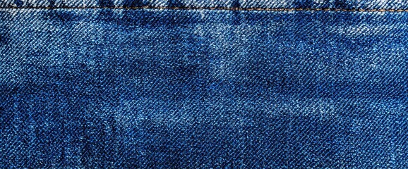 テクスチャと色のディテールを間近で見たデニム生地