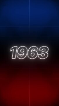 1963 Text Retro Style vertical