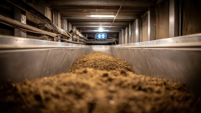 Medium shot of a batch anaerobic digestion unit capturing the sealed chamber filled with organic matter just before the biogas production phase begins.
