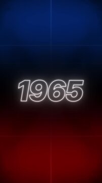 1965 Text Retro Style vertical