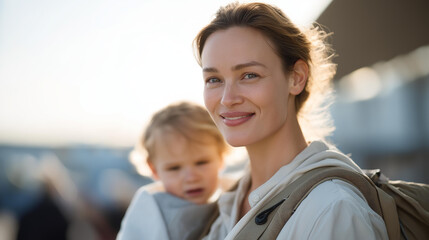 Busy mother in motion during everyday tasks, multitasking effortlessly, expressing productivity, caregiving, pressure, and the dynamic rhythm of family life. cinematic color correction, natural