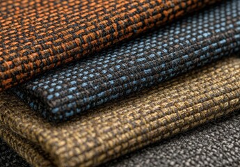 さまざまな種類の織物を一緒に展示します