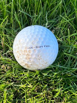 Seattle WA - January 9 2026 - A close up of a white golf ball on green