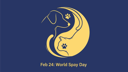 World Spay Day logo with dog and cat in harmony